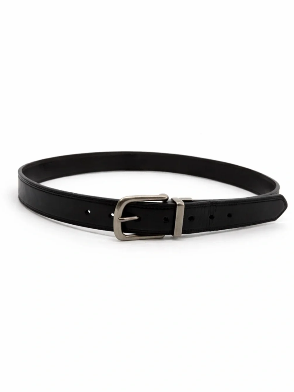 Dickies Mens Leather Reversible Belt Black & Brown Silver Classic